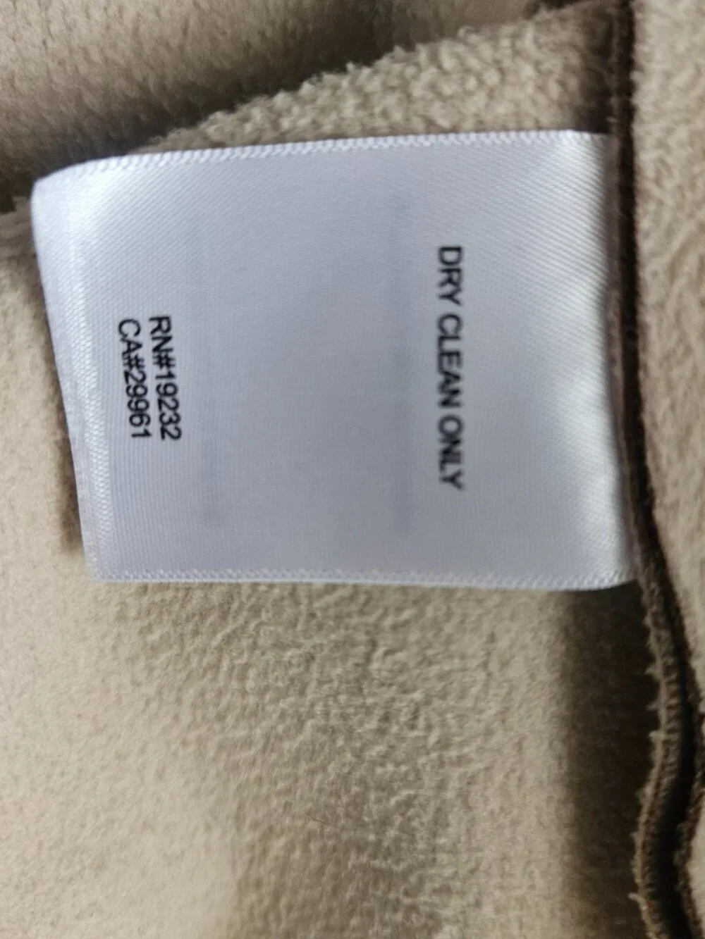 Alfred Dunner Beige Faux Suede Toggle Button Ribbon Trim 18W Jacket